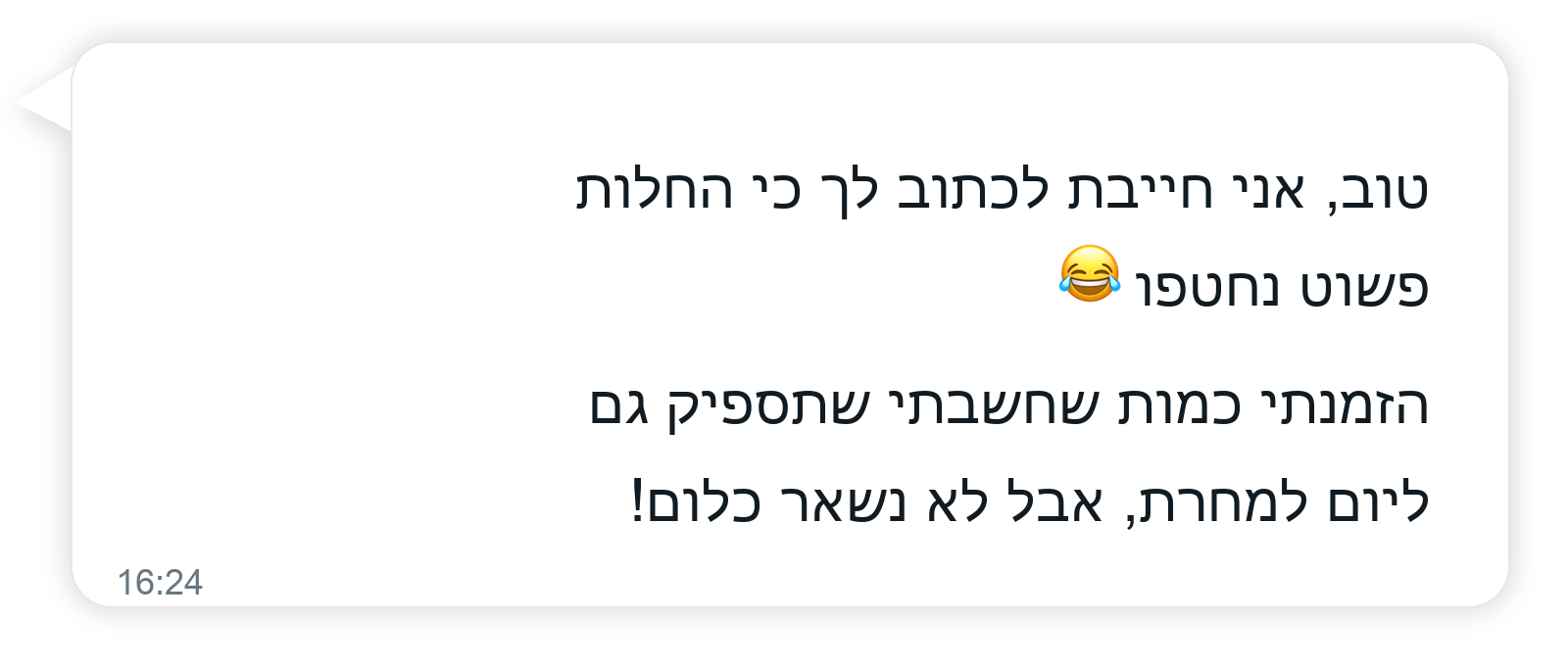 המלצת לקוח